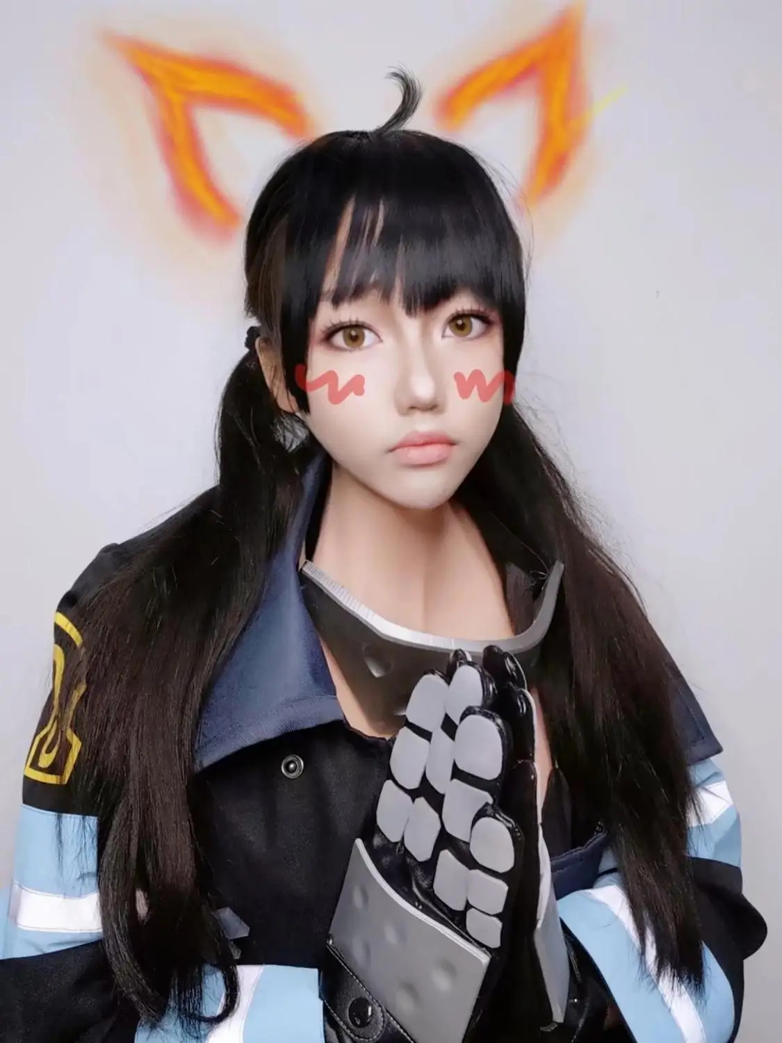 Аниме Enn No Shouboutai Cos огненная сила полиуретановые перчатки на весь палец маска для