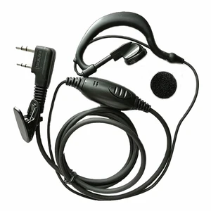 2x G Shape Headphone Earphone Microphone Mic Earpiece Headset PTT For Kenwood Two Way Radio TK-3100 TK-3101 TK-3206 Retevis H777