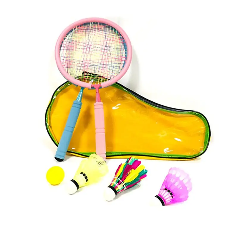 Детский Набор для игры в бадминтон Теннисный волан Двойные Ракетки теннис