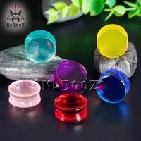 hot sell simple transparent acrylic ear plugs piercing stretchers studs fashion tunnels earrings jewelry gift pair selling