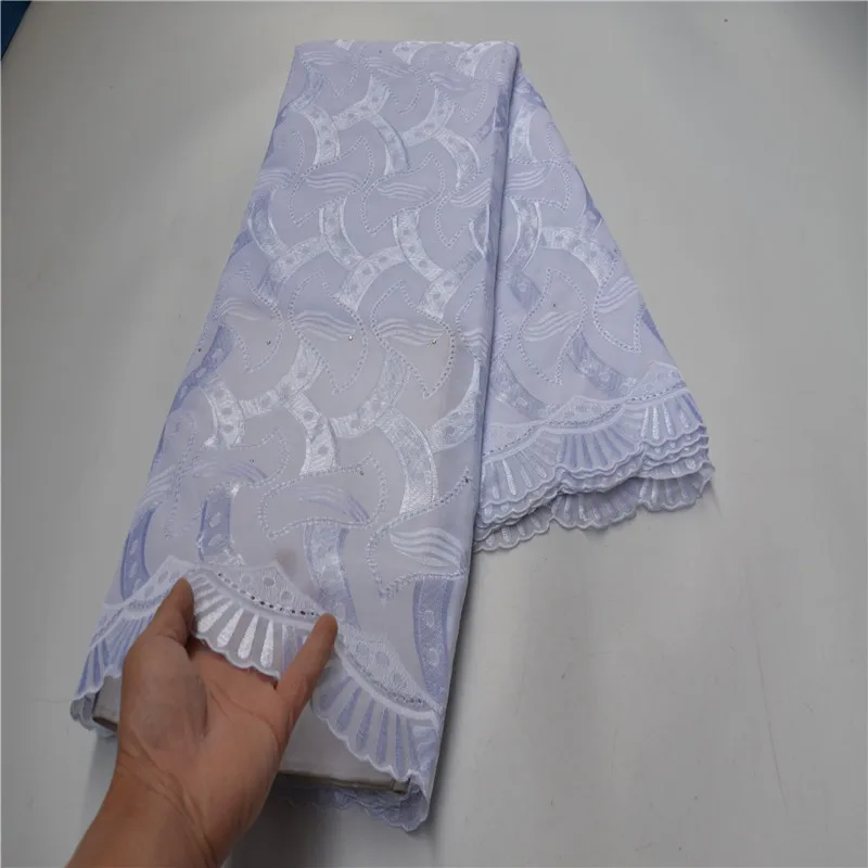 

blue Hot Selling 100% Cotton African Dry Lace Fabric Nigerian Lace Fabric 2020 High Quality Swiss Voile In Switzerland