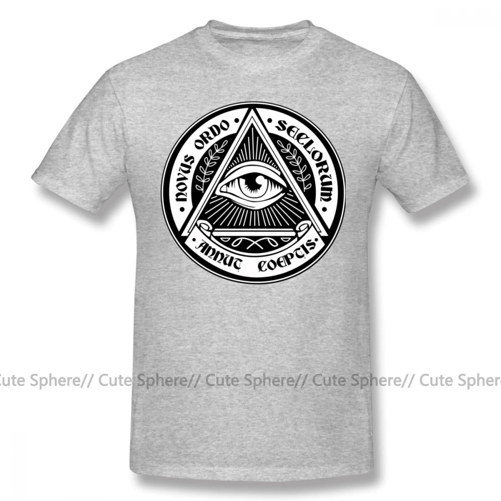 Футболка с принтом Illuminati Пляжная Милая футболка короткими рукавами хлопковая
