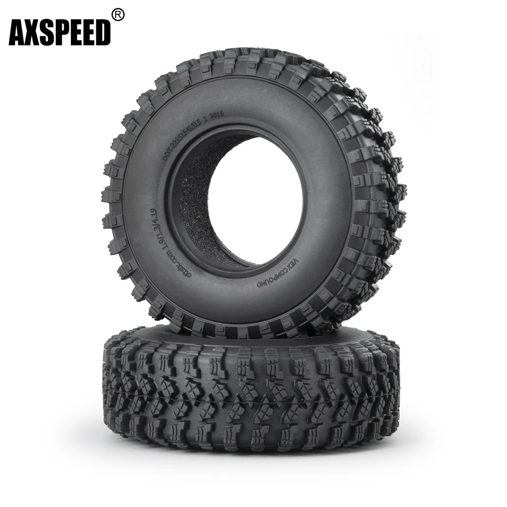 

AXSPEED 1,9 дюймов колеса шины 106 мм резиновая Rocks шины для вилочного погрузчика осевой SCX10 90046 Traxxas TRX-4 D90 1/10 RC Рок Гусеничный автомобиль