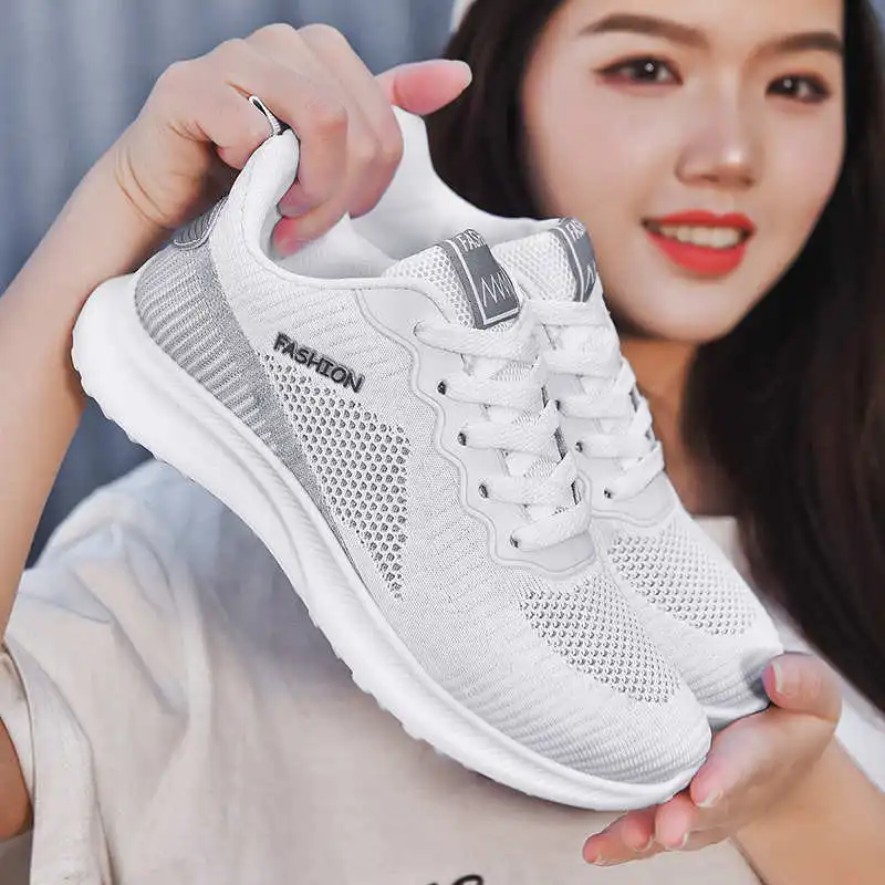 Beige Women Sport Sneakers Large Brand Shoos Women's Original Running Shoes White Sports For Tennis | Спорт и развлечения