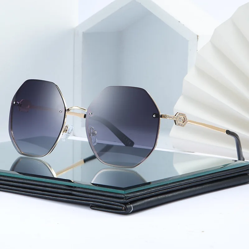 Винтажные Солнцезащитные очки больших размеров мужские роскошные с камнем