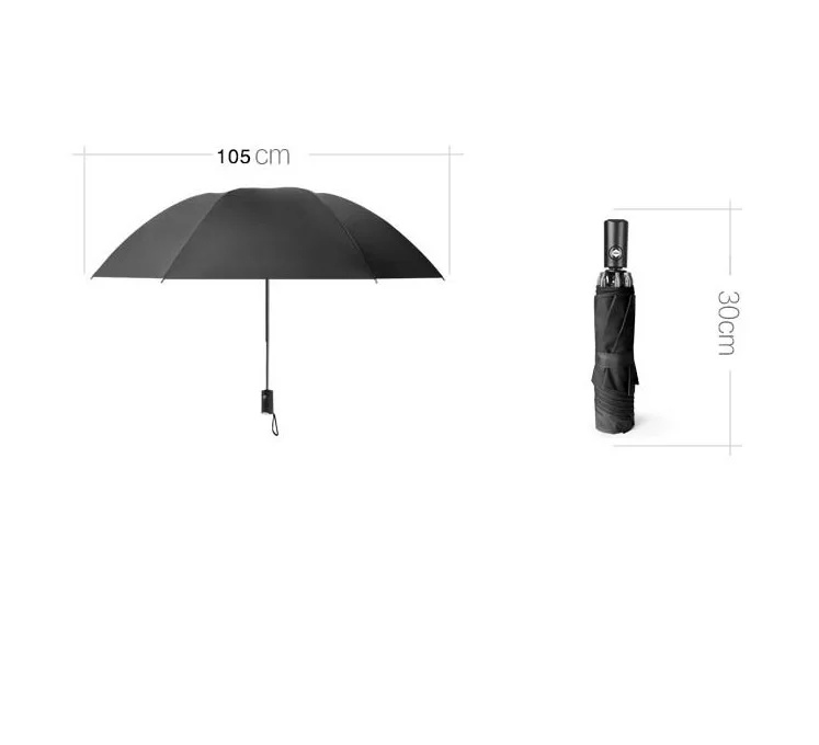 Зонт с 10 косточками и защитой от солнца Автоматический Складной Карманный