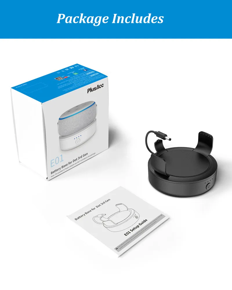 Аккумуляторное основание для Alexa Echo Dot 3 3-го поколения портативное и