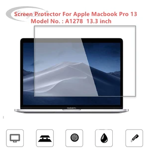 9h tempered glass screen protector for macbook pro 13 model a1278 protective glass film for apple macbook pro 13 3 inch free global shipping