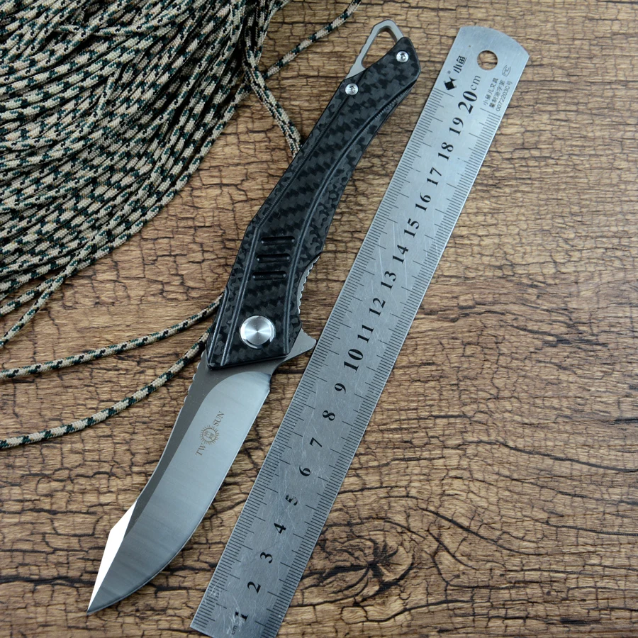 

Карманный тактический нож TwoSun D2, лезвие из углеродного волокна, ручка, подарок для выживания, уличный TS114 С флиппером, шарикоподшипником