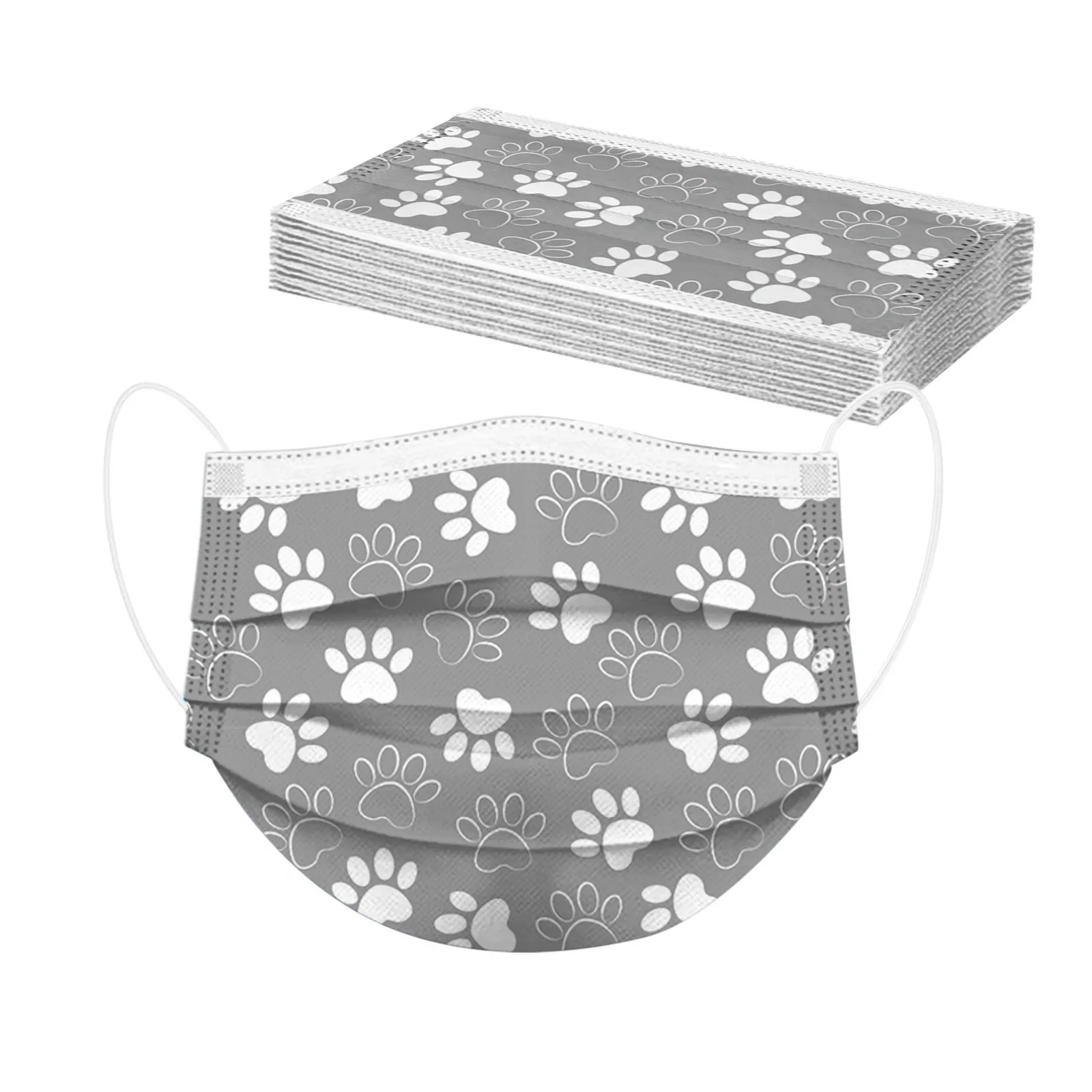 10 шт. маски для лица с рисунком ног собаки | Тематическая одежда и униформа