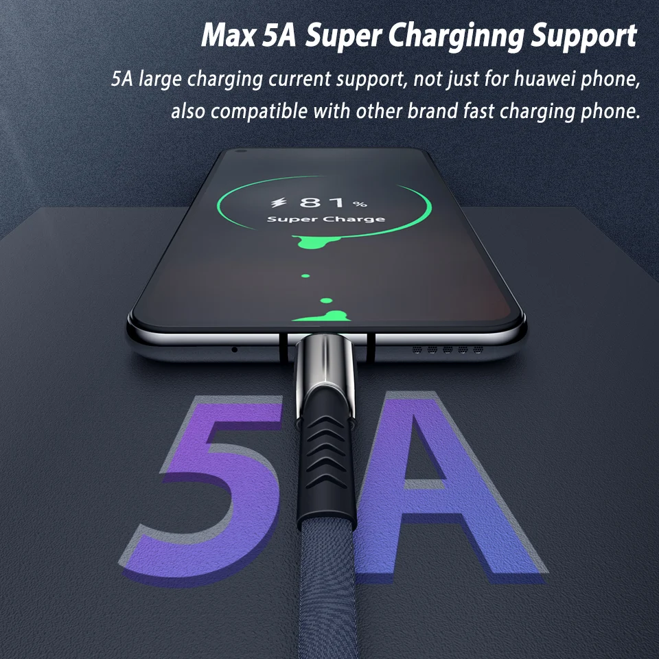 Кабель для быстрой зарядки Qc 3 0 4 90 градусов Usb Type C зарядный кабель Huawei P40 Pro Xiaomi Mi 10