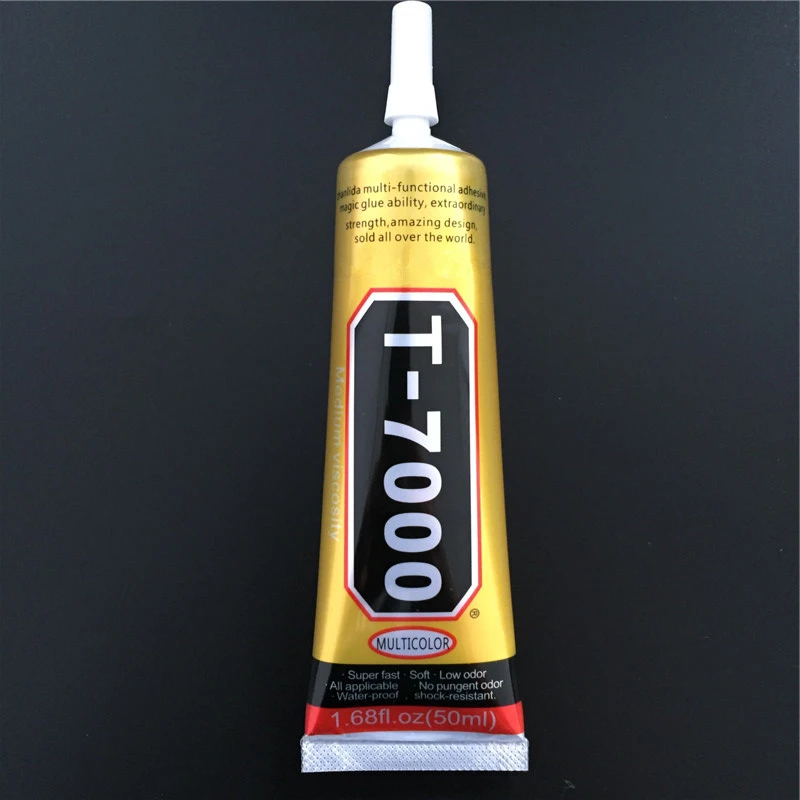 

T7000 50ml Multipurpose Adhesive Rhinestone DIY Phone Screen Glass Frame LED Light Sealant Epoxy Resin Black Super Liquid Glue