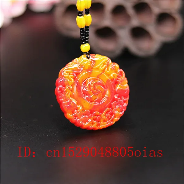 Натуральный красный желтый Нефритовый камень цветок ожерелье из бисера