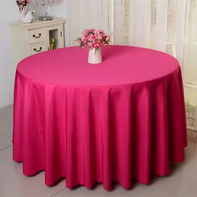 rose red Круглая скатерть Свадебная белая отельный Настольный скатерть для стола наложение tapetes nappe mariage скатерть полиэстер - Цвет: rose red
