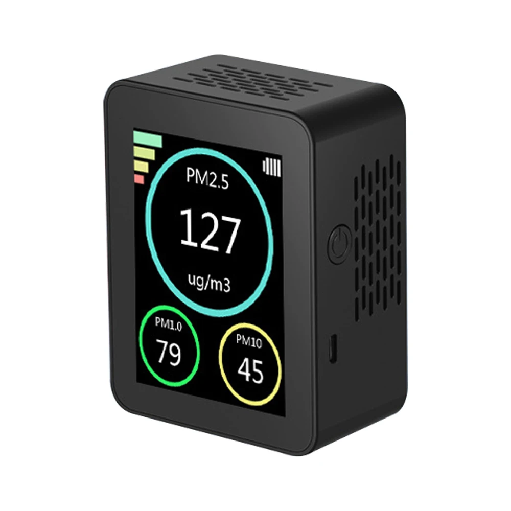 

Air Quality Detector TFT Color Screen PM2.5 PM1.0 PM10 Haze Particle Detectors Instrument for house Outdoor Car