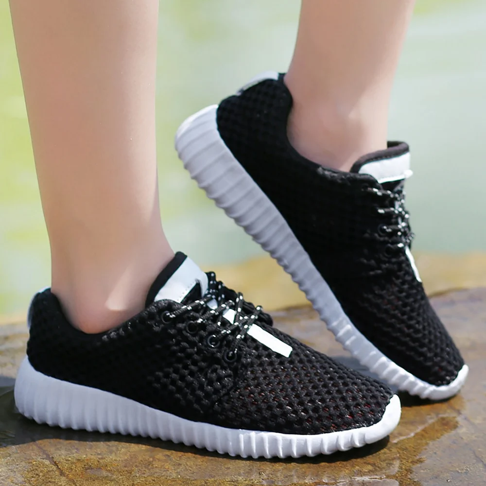 

Women Shoes Breathable mesh Hollow thick bottom Massage running shoes Light Weight Soft casual woman sneakers