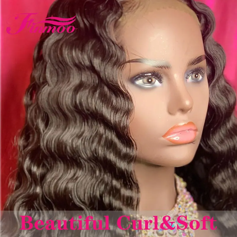 13X4 13X6 Синтетические волосы на кружеве парики из натуральных волос глубокая волна