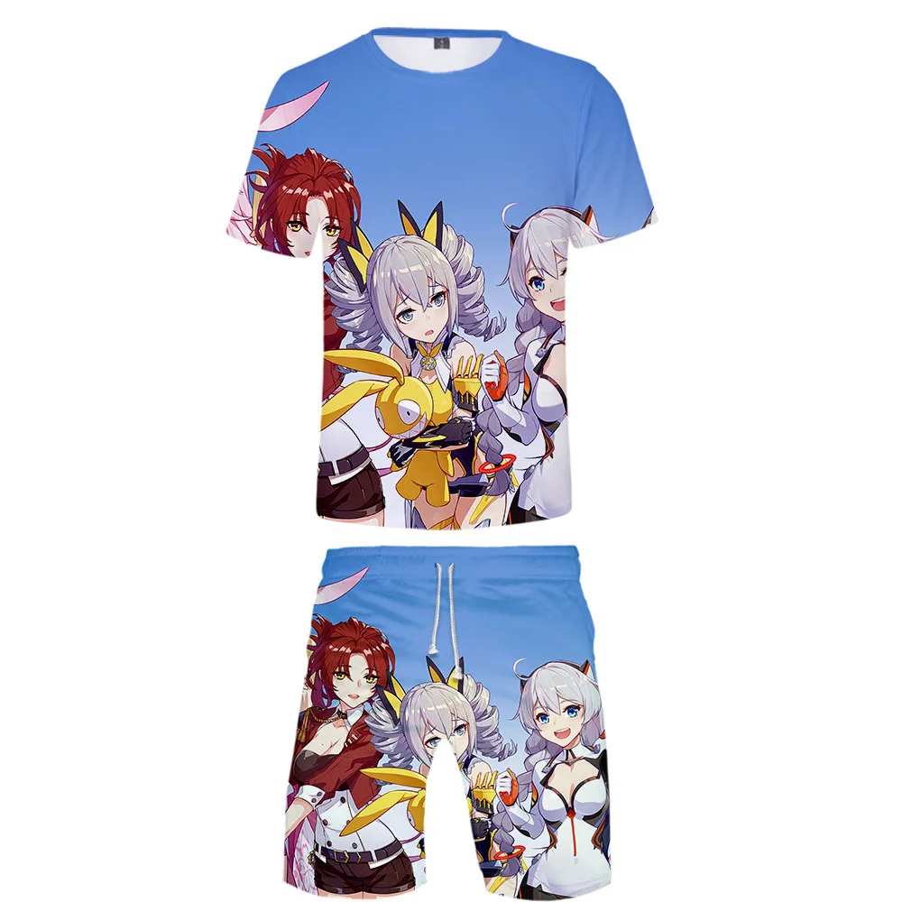 2019 Honkai Impact 3 печатных 3D Для женщин/Для мужчин детский комплект одежды из двух