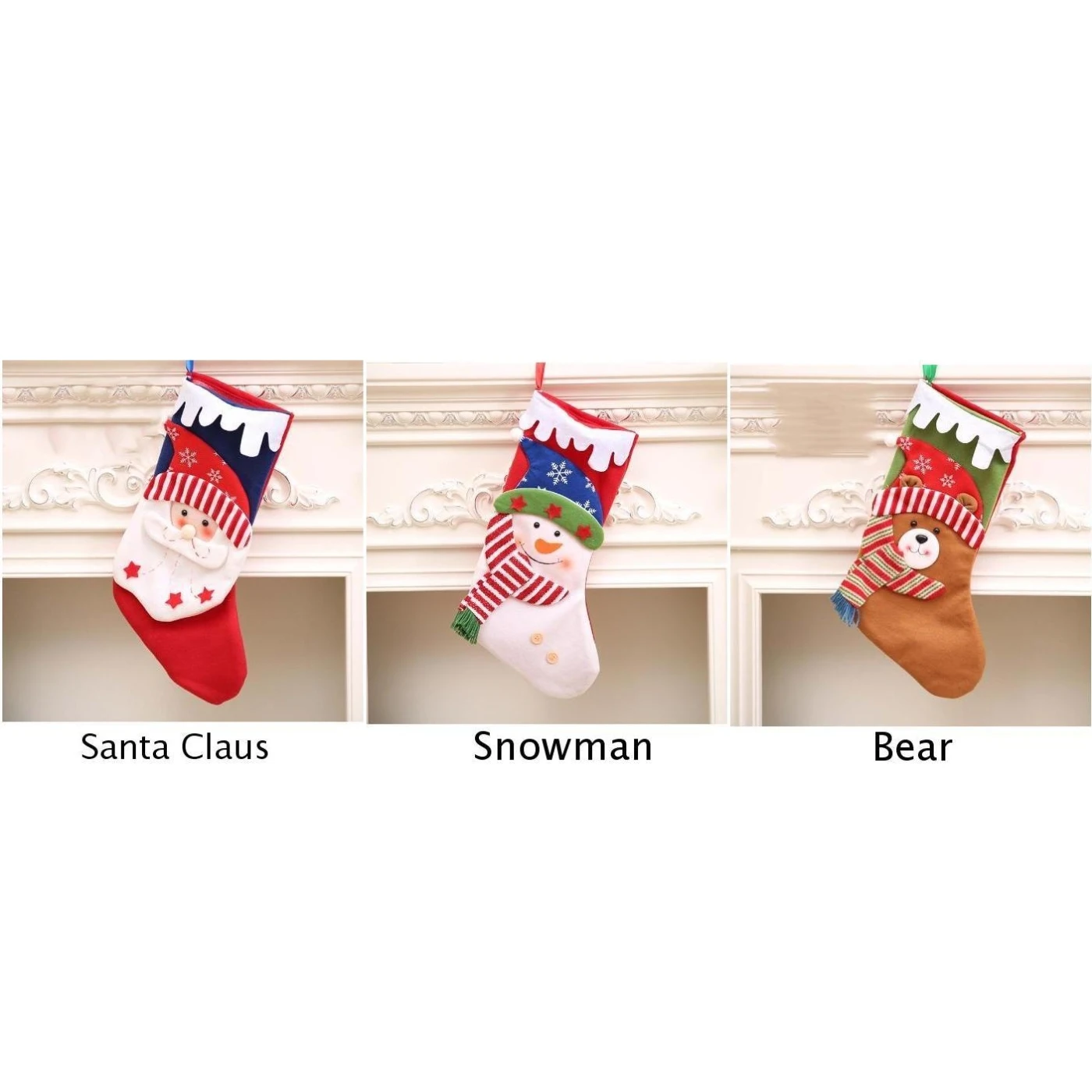 Рождественский чулок мини-носок Санта Клаус конфеты подарок мешок