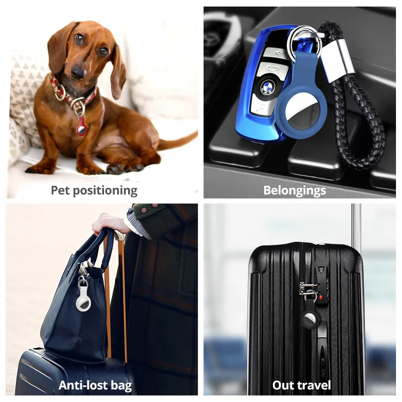 

High quality Silicone Case For Apple Airtags Protective cover For Apple Locator Tracker Anti-lost Device Keychain Protect Sleeve