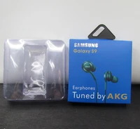 50 pcs low bass in ear s9 earphones with ear buds earphone with retail box for samsung galaxy s9