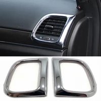 for jeep grand cherokee 2014 2017 2018 abs chromecarbon fiber style car side air conditioning vent cover trim frame stickers