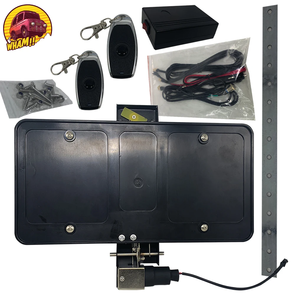 

USA Shutter Flip Retractable Stealth License Plate Frame with Remote Control Bracket Car License Plate Frame Cover Protector