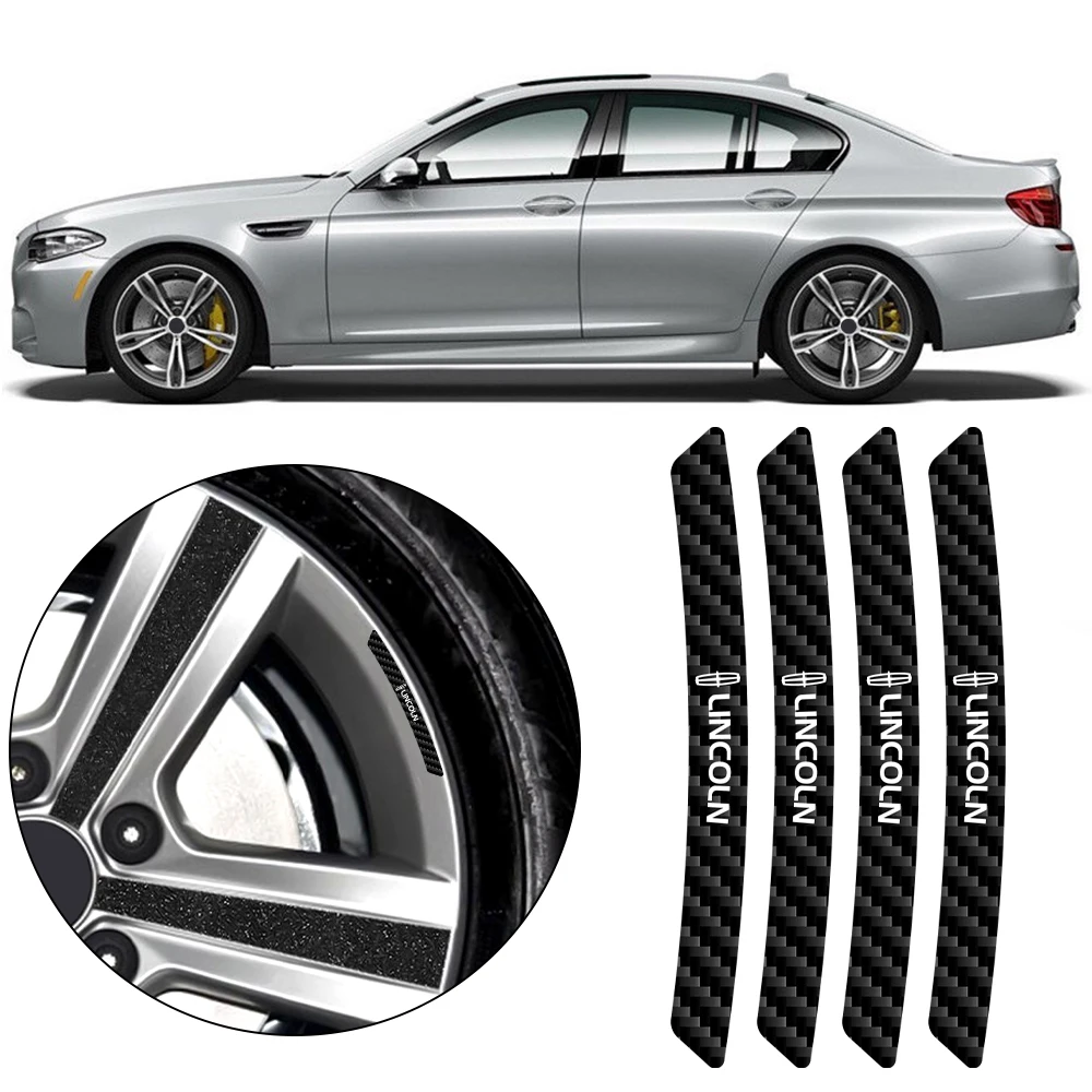 4 шт. автомобильные наклейки на ступицу колеса из углеродного волокна для Lincoln