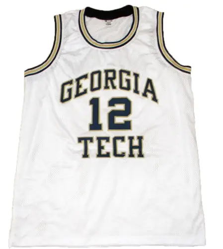 

#12 Kenny Anderson Georgia Tech Top Quality Retro Basketball Jersey Mens Stitched Custom Any Number Name