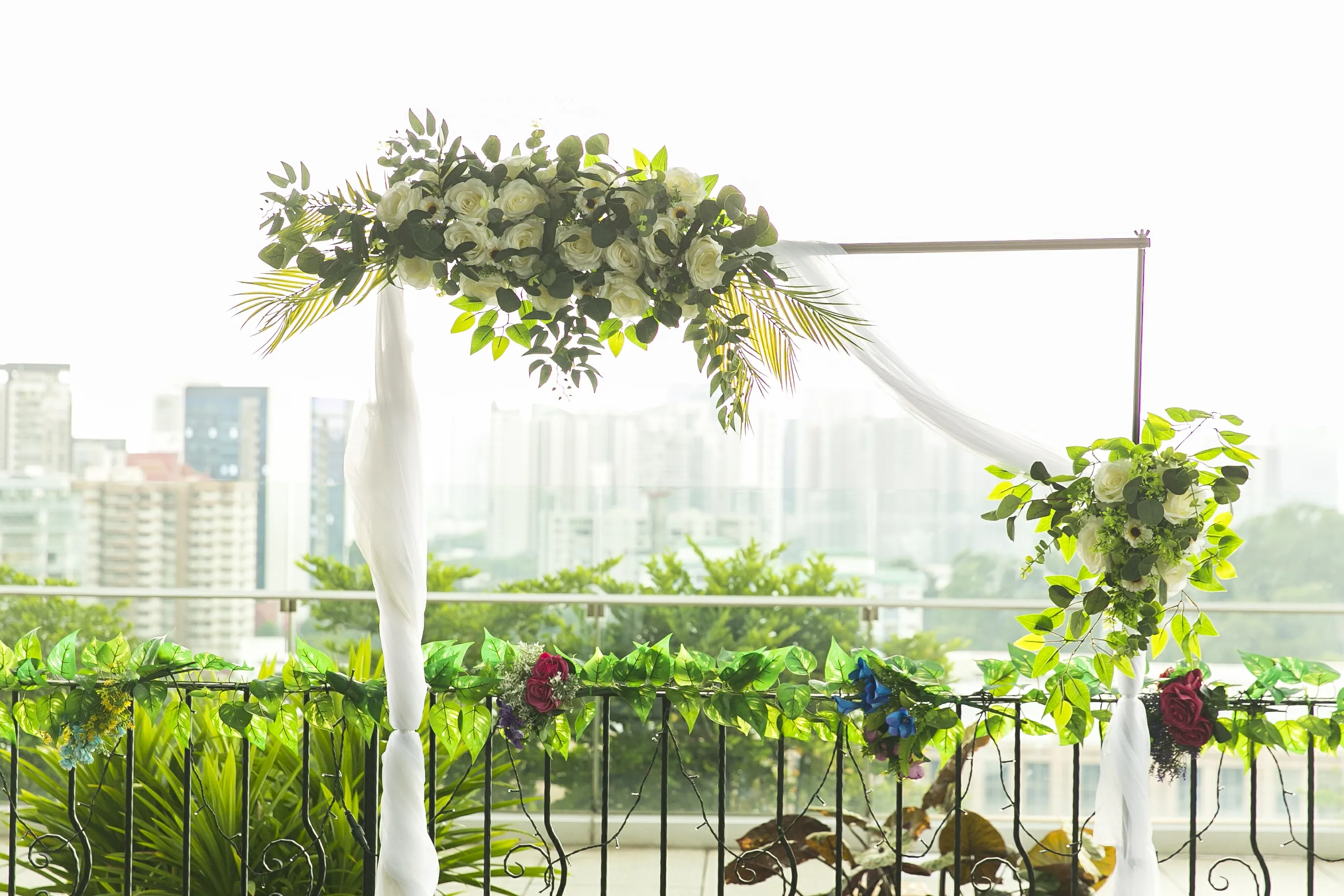 2*2 Meters wedding stage backdrops metal rack frame with fake flowers decorative flower stand event party square arch DIY shelf | Дом и сад