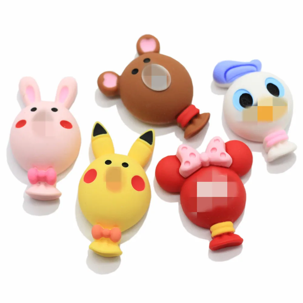 

50/100 шт мини воздушные шарики в виде животных с плоской задней Халат с капюшоном в виде Животного Смолы Женские аксессуары для волос для дево...