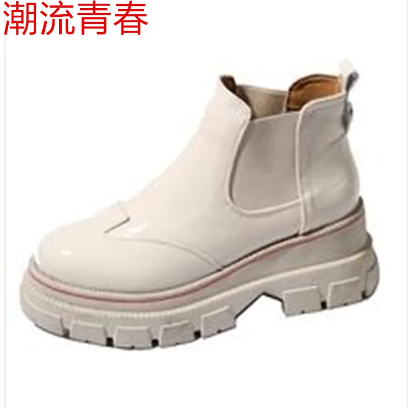 Высококачественные полуботинки из лакированной кожи маленькая обувь в стиле