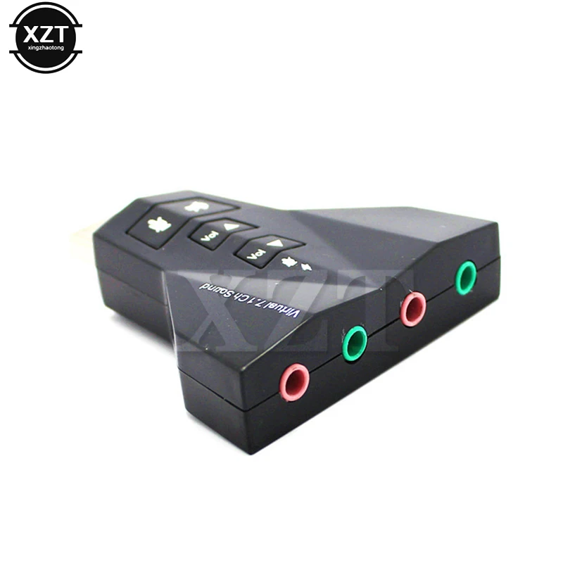 7 1 каналов USB 2 0 внешняя звуковая карта с двумя 3 5 мм разъемами для гарнитуры и