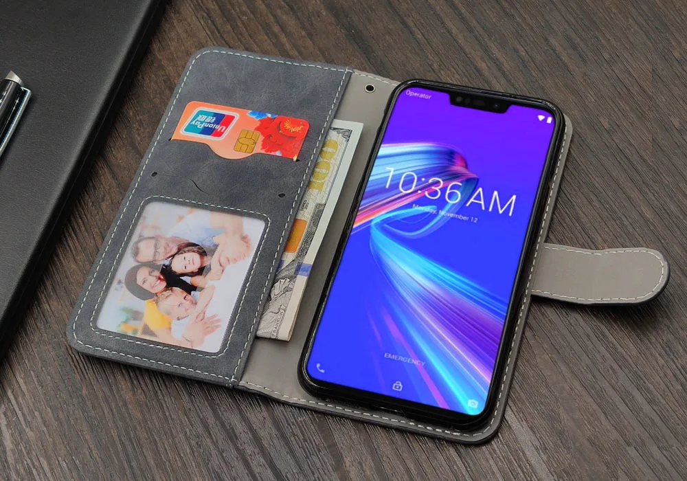 Кожаный чехол-книжка в винтажном стиле для ASUS ZenFone Max M2, роскошный чехол-кошелек из ТПУ для ASUS ZB633KL ZB632KL, чехол для телефона
