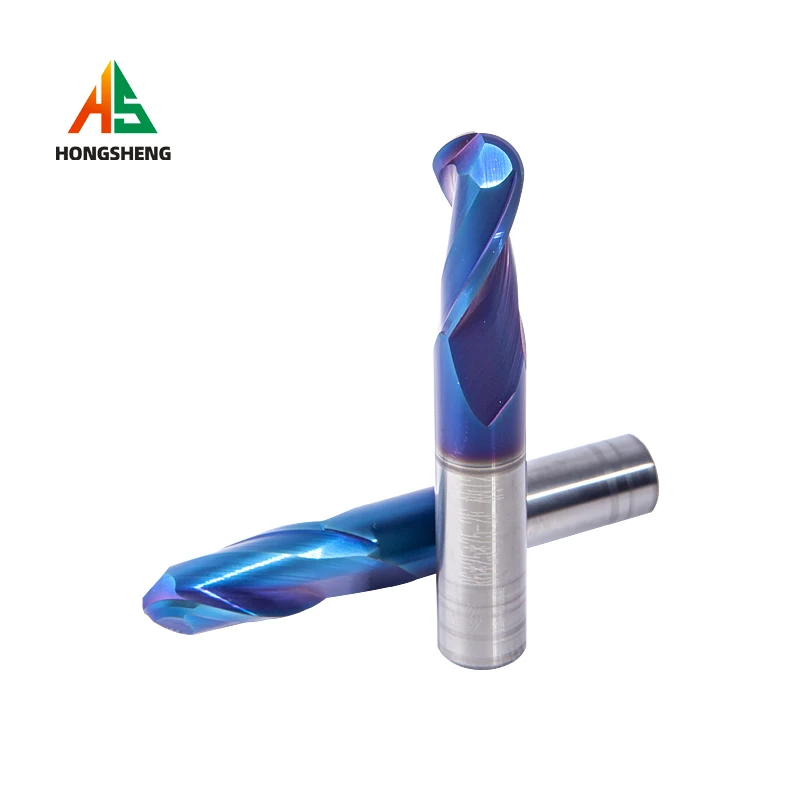 Концевая фреза HRC65 вольфрамовый стальной Фрезерный резак с 2 канавками