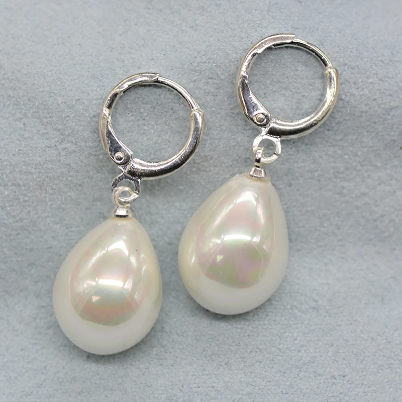 Stunning ! 12x16mm Black white champagne many colors you can choose Sea Shell Pearl Earring AAA the best gift for girls | Украшения и