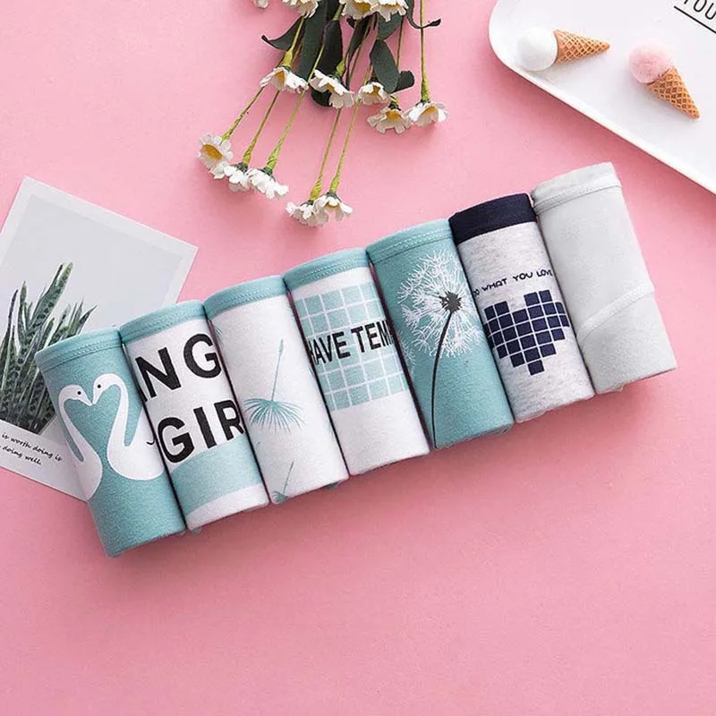 

7 шт./компл. сексуальные трусики для женщин нижнее бельё для девочек, модные трусики, Дамское белье, нижнее белье, детские трусы из дышащей тк...