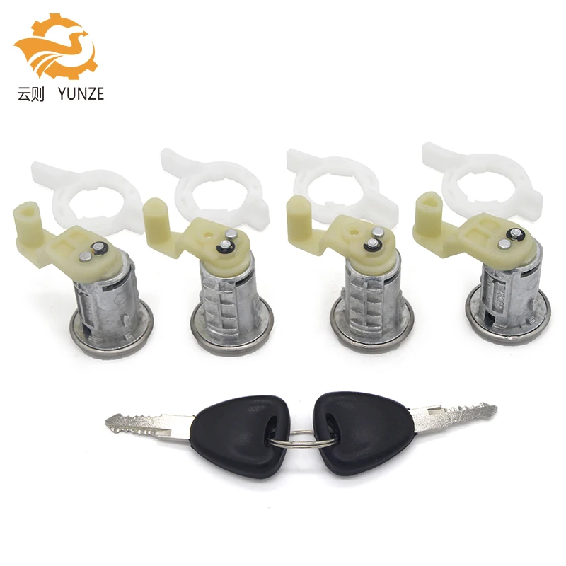 7701472806 4 шт дверной замок с 2 одинаковыми клавишами для RENAULT CLIO II 98 05|Замки и