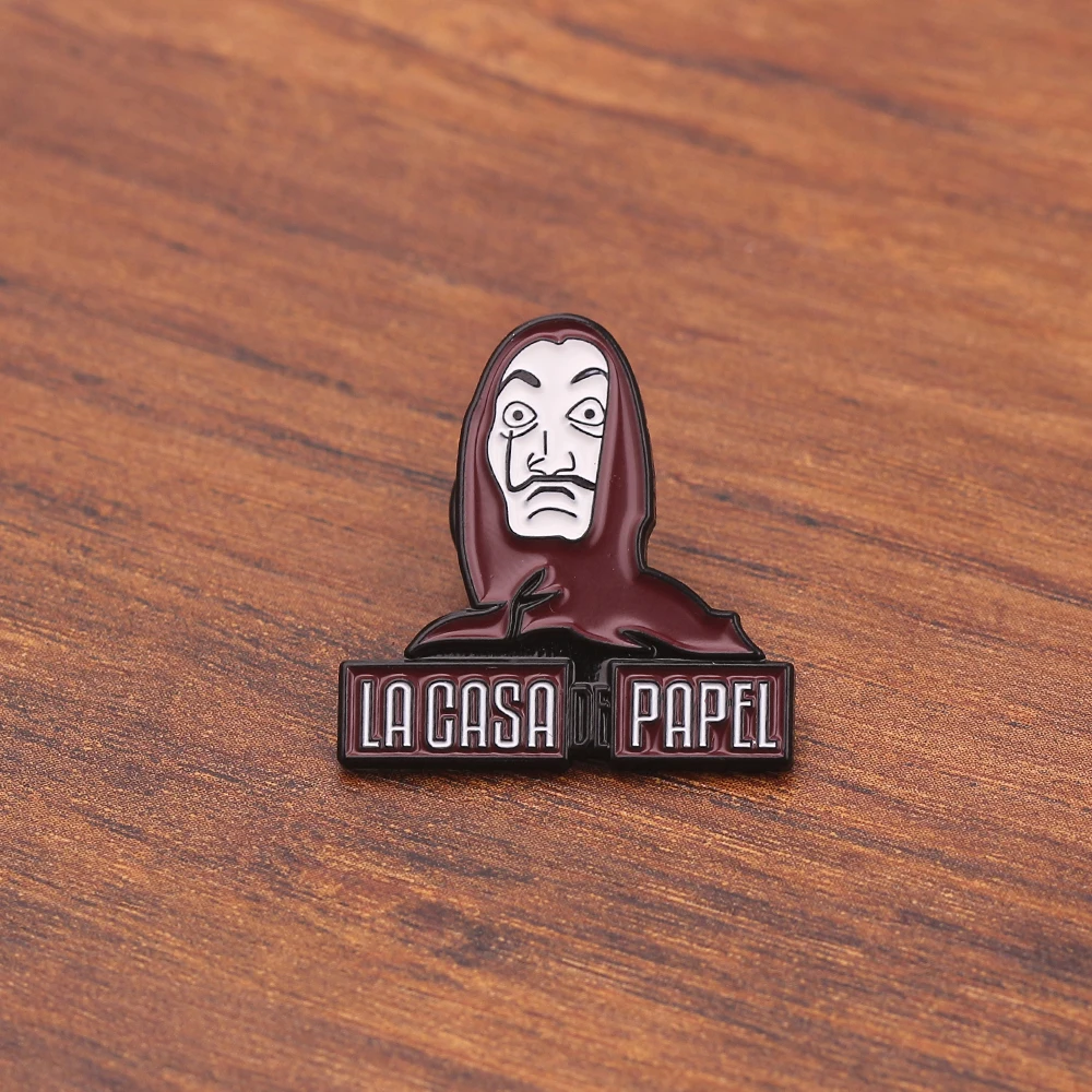 Мужская эмалированная брошь на кожаную куртку металлическая брошь-пуговица |