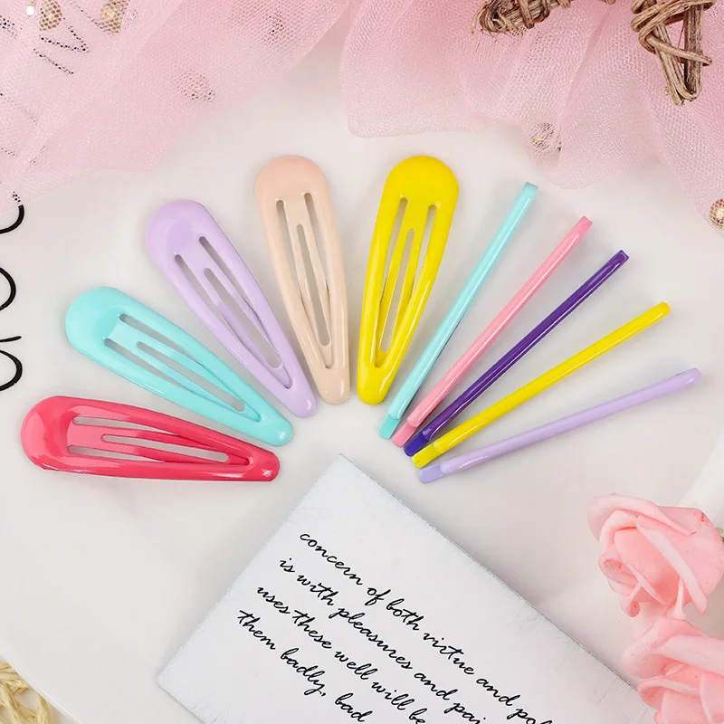 

6pcs New Color Hairpin Barrettes Snap Hair Clips for Girls Children Women Hair Bobby Pins Metal Hairgrip Hair Accessories Tools