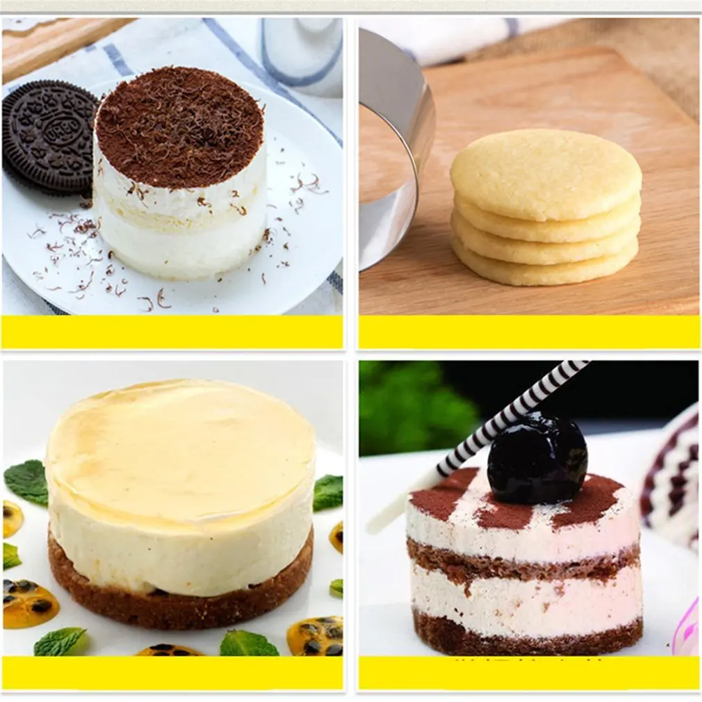 11 шт./компл. круглый Форма резка формы Нержавеющая сталь мусс для выпечки тортов