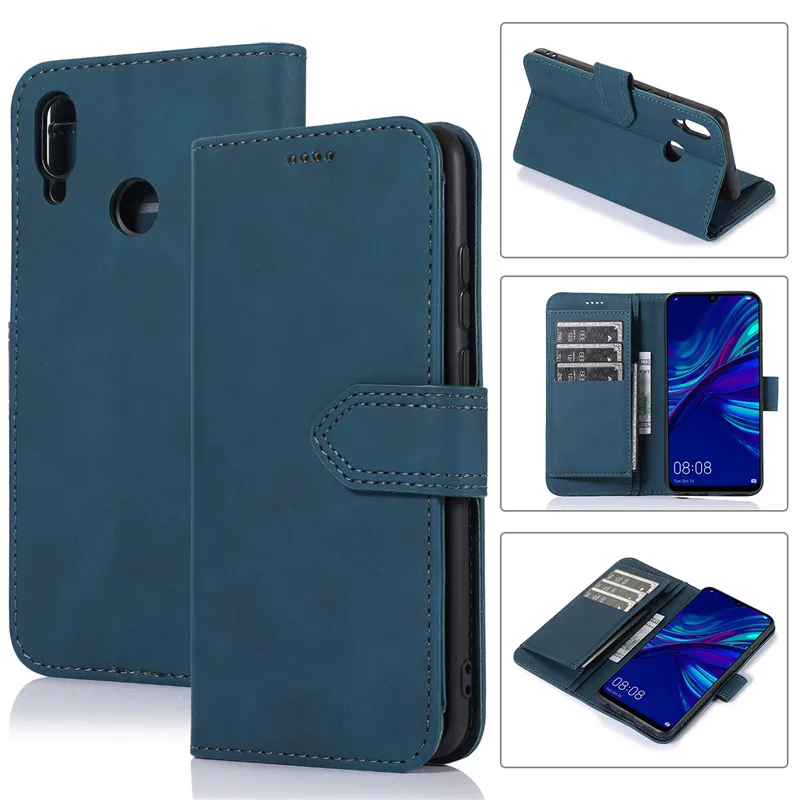 Blue Роскошный кожаный флип-кошелек P30pro чехол для huawei P30 P20 Pro Lite держатель для карт Hawei P Smart Y5 Honor8S Enjoy7S чехол - Цвет: Blue