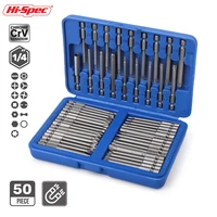 hi spec 50pc 75mm magnetic screwdriver bit set 50 in 1 torx pc mobile phone repairing tools pc kit long screw driver hand tool