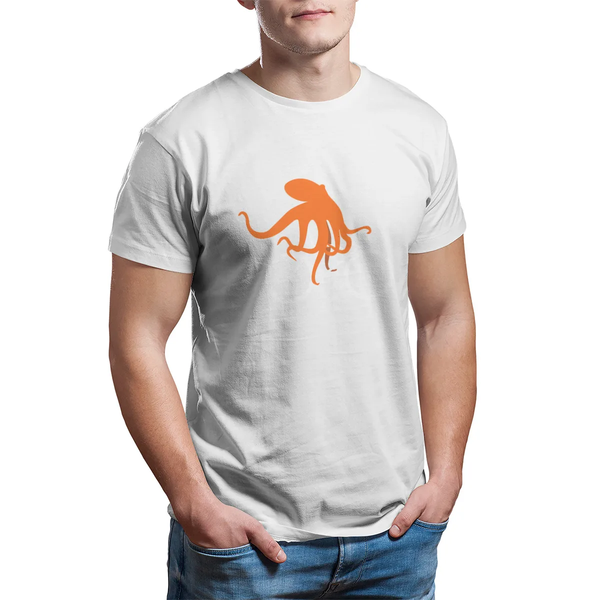 

Cycling Octopus Riding Bicycle T-Shirt Black Clothes Round Collar Top quality T shirts