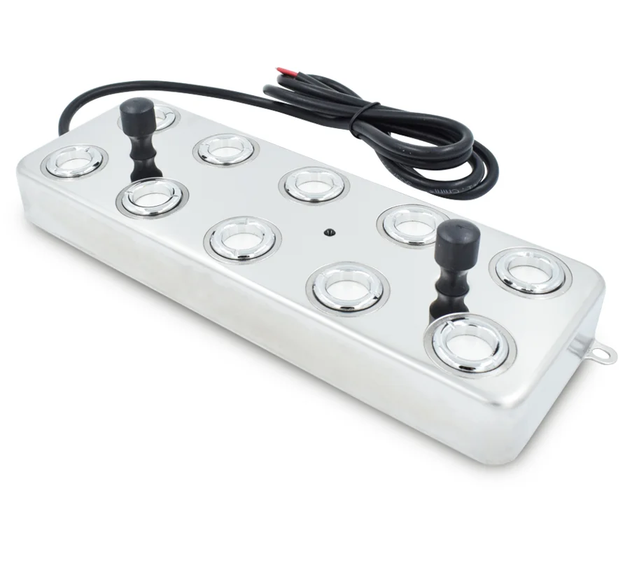 

6 Head Yellow Led Lights 1800Ml/H Humidifier Ultrasonic Mist Maker Fogger Water Fountain