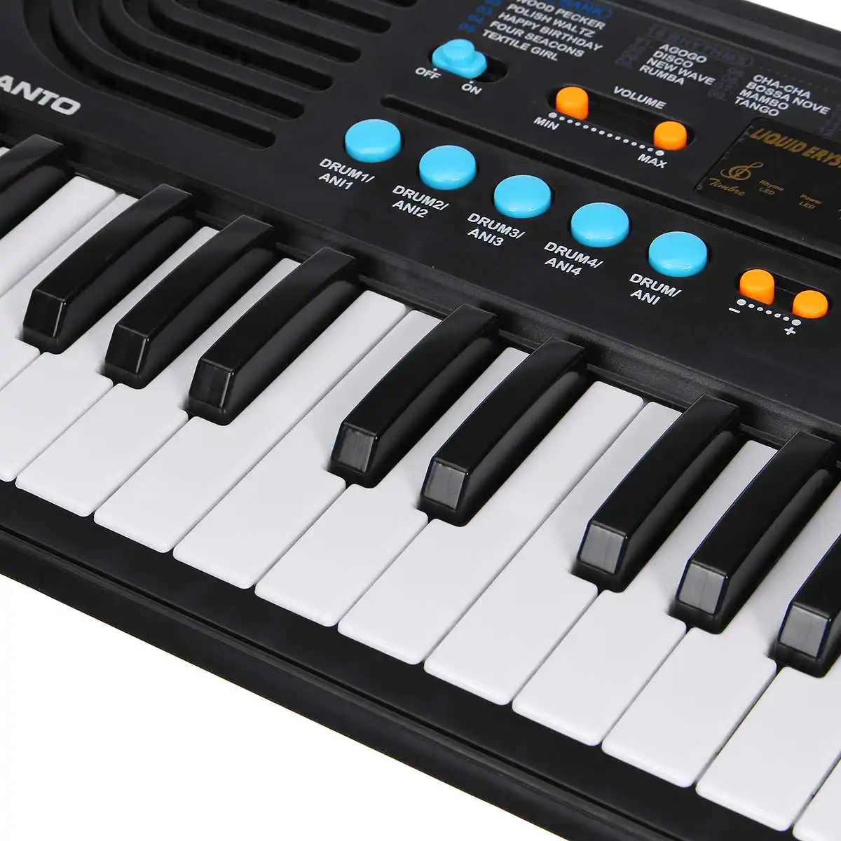

37 Keys Digital Electronic Keyboard Piano with Microphone Musical Instrument Toy for Children Music Enlightenment 21*44.5cm