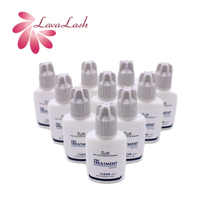 10 Bottles For Eyelash Extension Glue Pre Treatment Oil Free Korea Keep Lashes Stay Longer Make Glue Stronger 15ml Firm Makeup