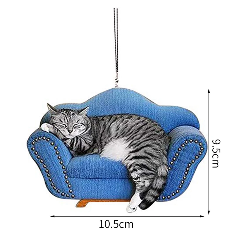 2D креативный брелок с подвеской в виде летающего кота украшения для