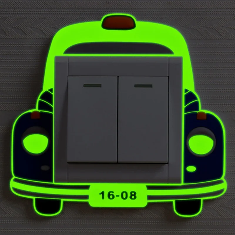 Милый светящийся настенный стикер для выключателя бытовой наклейки на