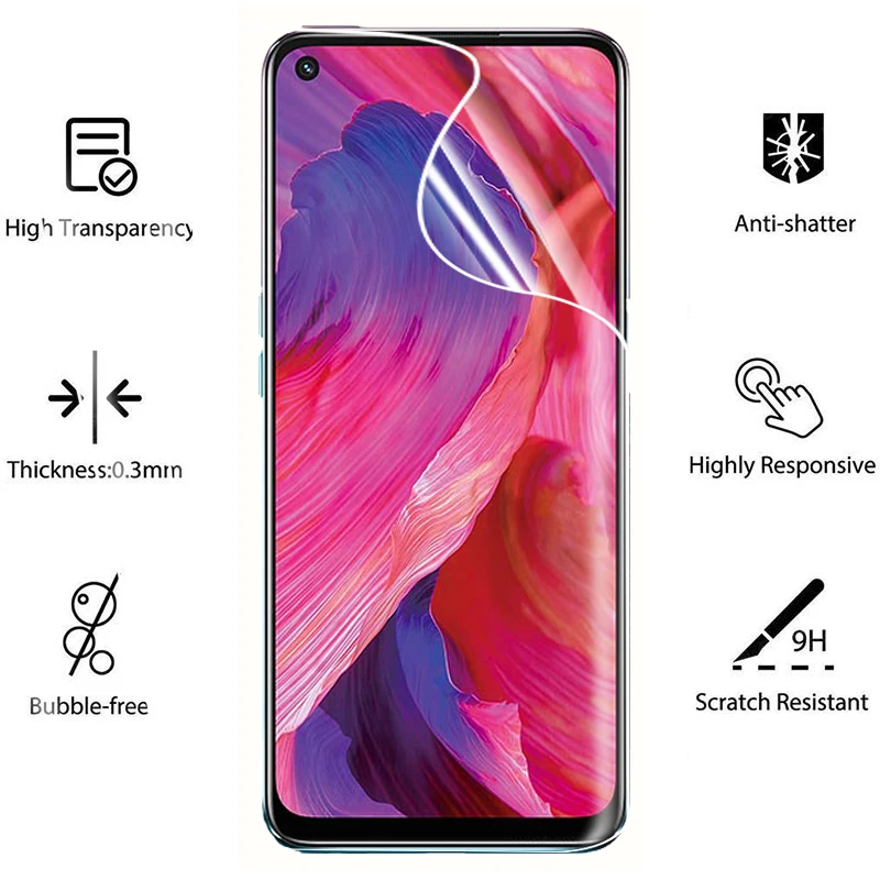 4 in 1 hydrogel film on for oppo a54 a74 a94 5g screen protector protective film for oppo a 54 74 94 safety film not glass free global shipping